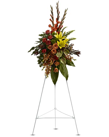 Orange | Mixed Bouquets | Tropical Tribute Spray | Same Day Flower Delivery by Teleflora