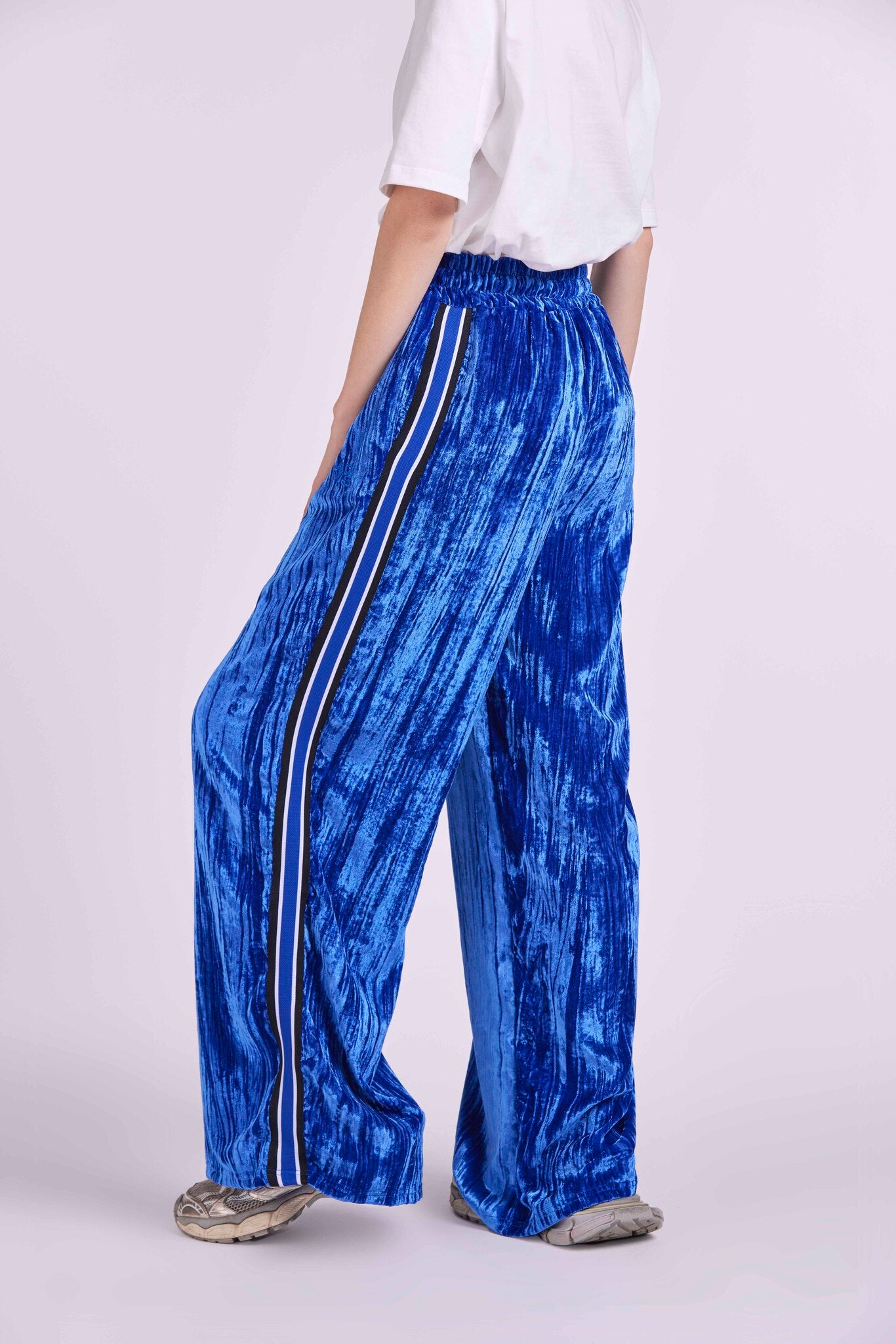 Palazzo trousers with bands with "4GVS" logo