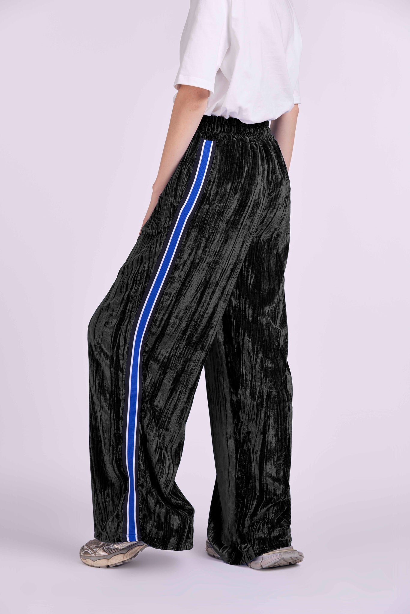 Palazzo trousers with bands with "4GVS" logo