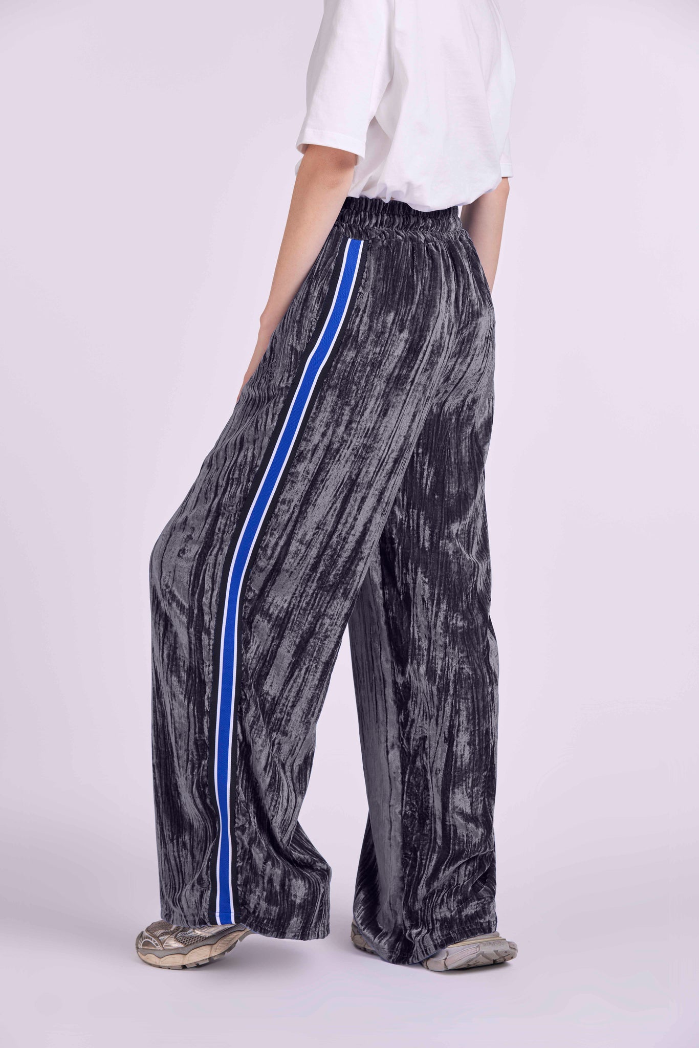 Palazzo trousers with bands with "4GVS" logo