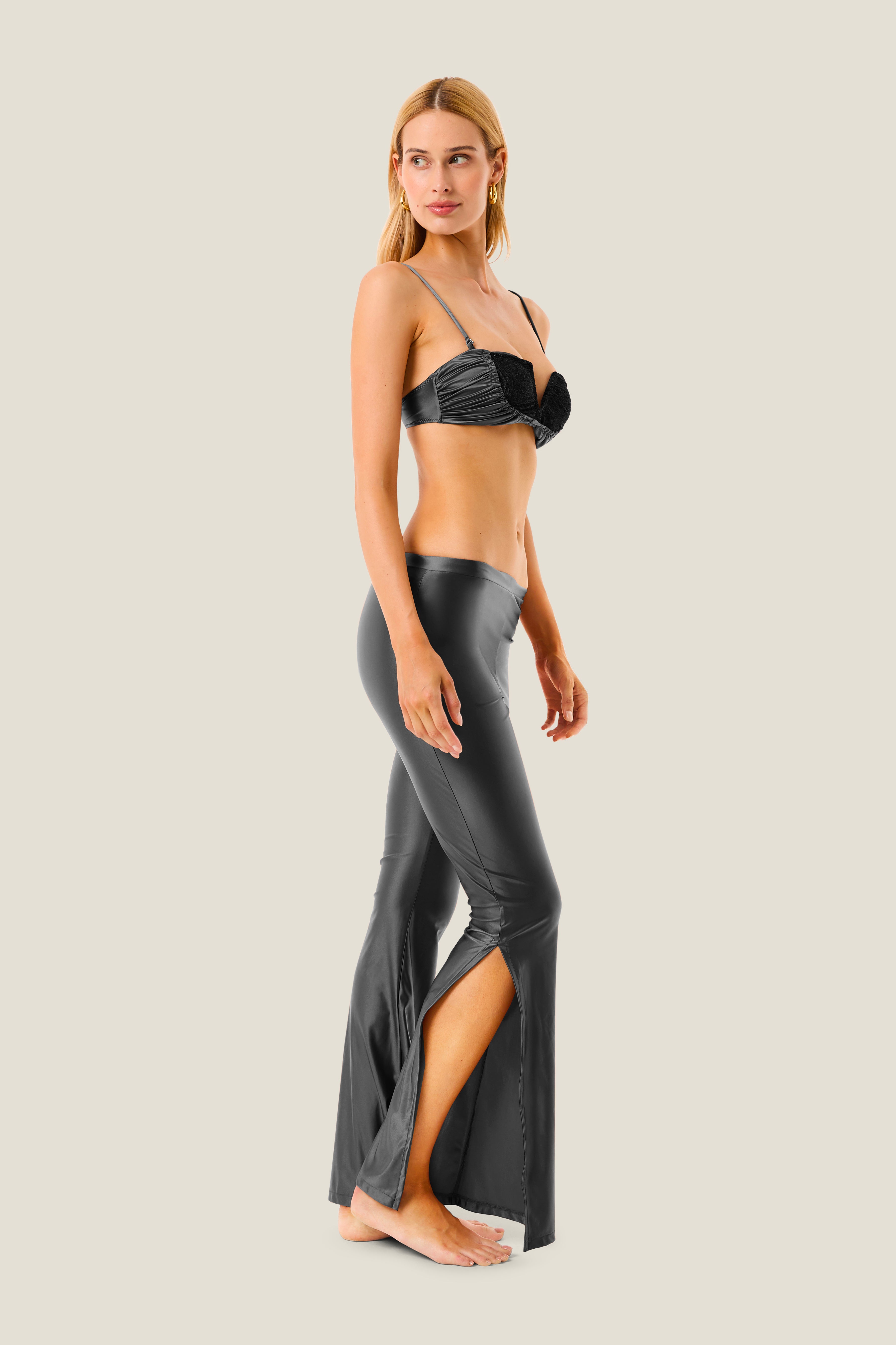PANTALONE SPACCHI LATERALI LUREX GLOSS