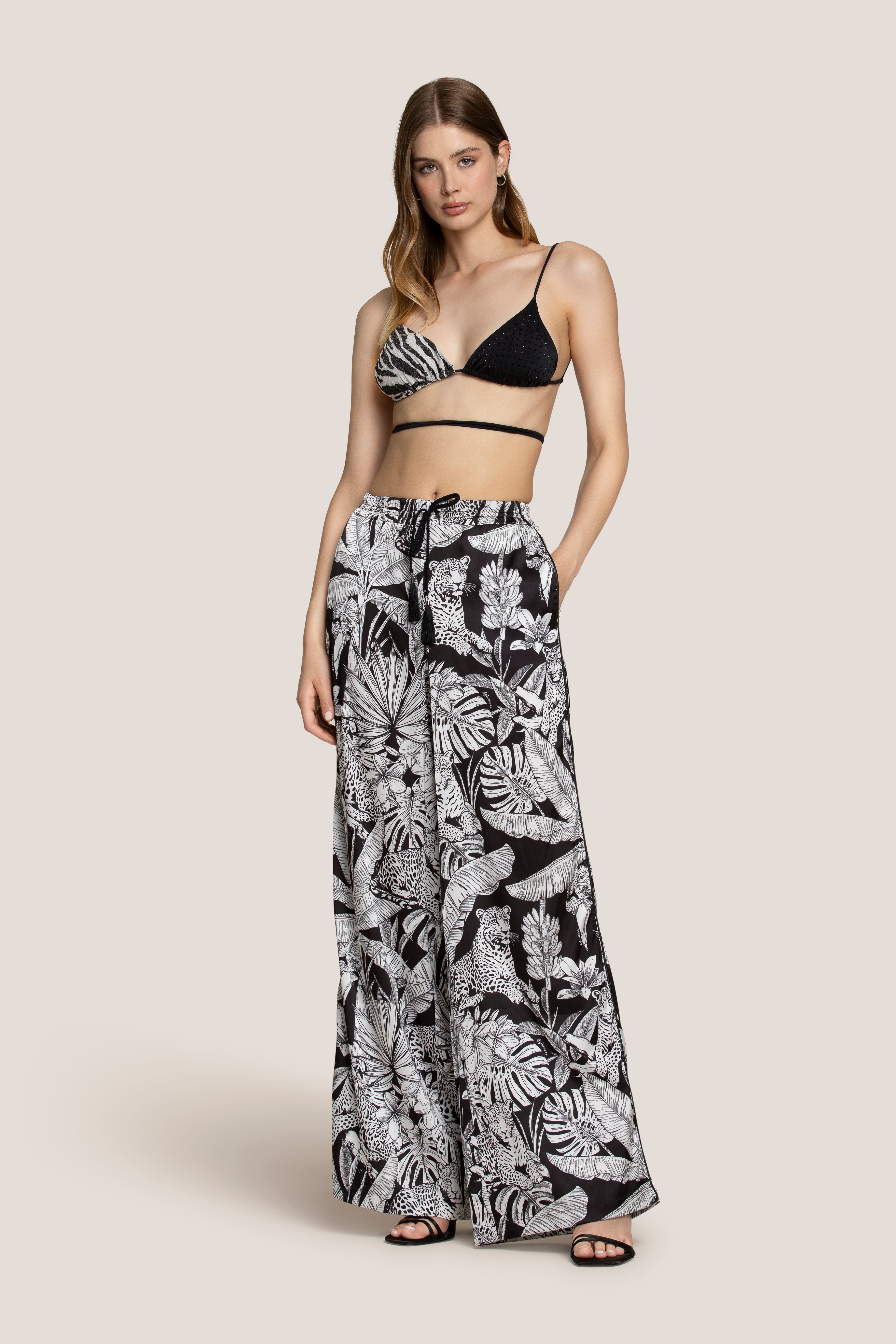 PANTALONI PALAZZO BLACK&WHITE