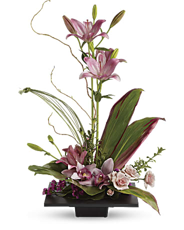 Pink | Mixed Bouquets | Imagination Blooms With Cymbidium Orchids Bouquet | Same Day Flower Delivery by Teleflora