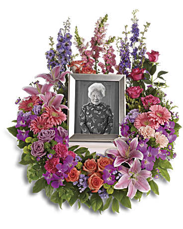 Pink | Mixed Bouquets | In Memoriam Wreath | Same Day Flower Delivery by Teleflora