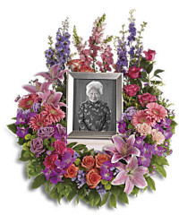 Pink | Mixed Bouquets | In Memoriam Wreath | Same Day Flower Delivery by Teleflora