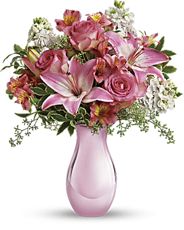 Pink | Mixed Bouquets | Pink Reflections Bouquet With Roses | Same Day Flower Delivery by Teleflora