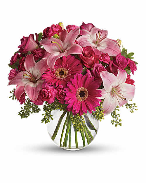 Pink | Mixed Bouquets | A Little Pink Me Up Bouquet | Same Day Flower Delivery by Teleflora
