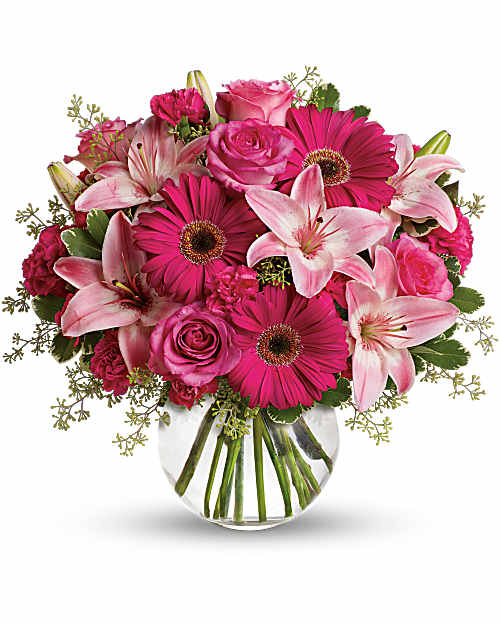 Pink | Mixed Bouquets | A Little Pink Me Up Bouquet | Same Day Flower Delivery by Teleflora