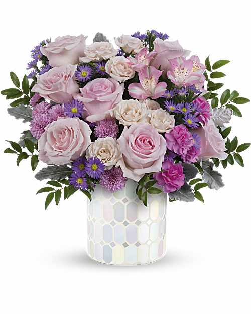 Pink | Mixed Bouquets | Alluring Mosaic Bouquet | Same Day Flower Delivery by Teleflora