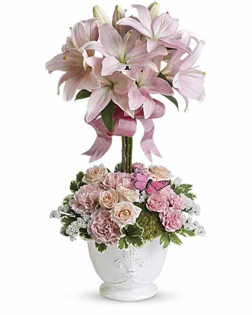 Pink | Mixed Bouquets | Blushing Lilies Bouquet | Same Day Flower Delivery by Teleflora