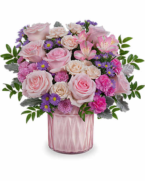 Pink | Mixed Bouquets | Dazzling Gem Bouquet | Same Day Flower Delivery by Teleflora