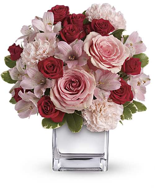 Pink | Mixed Bouquets | Love That Pink Bouquet With Roses | Same Day Flower Delivery by Teleflora