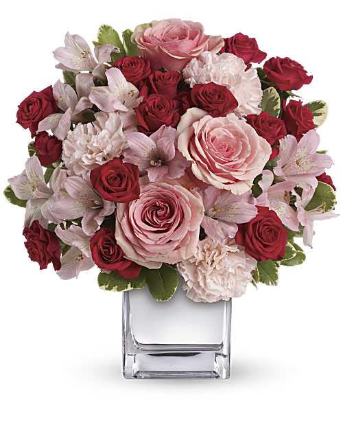 Pink | Mixed Bouquets | Love That Pink Bouquet With Roses | Same Day Flower Delivery by Teleflora