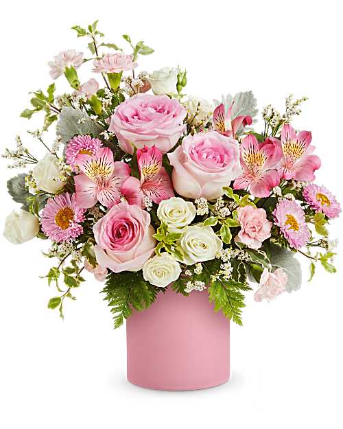 Pink | Mixed Bouquets | Pink Aura Bouquet | Same Day Flower Delivery by Teleflora