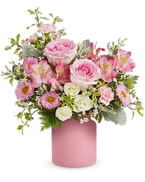 Pink | Mixed Bouquets | Pink Aura Bouquet | Same Day Flower Delivery by Teleflora