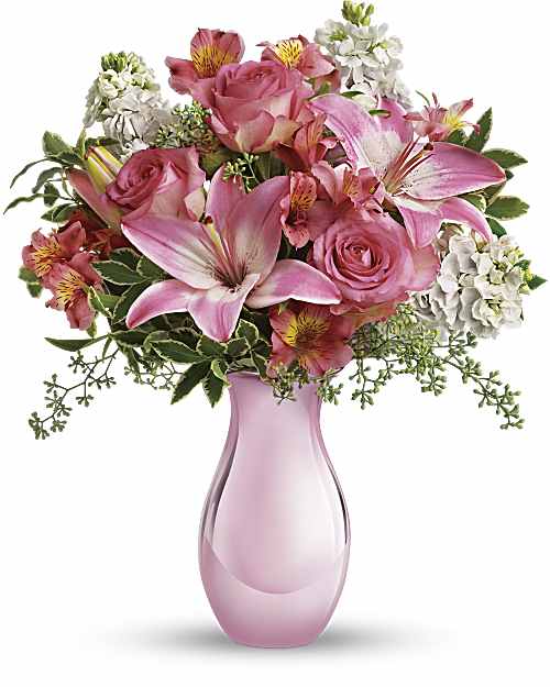 Pink | Mixed Bouquets | Pink Reflections Bouquet With Roses | Same Day Flower Delivery by Teleflora