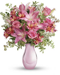 Pink | Mixed Bouquets | Pink Reflections Bouquet With Roses | Same Day Flower Delivery by Teleflora