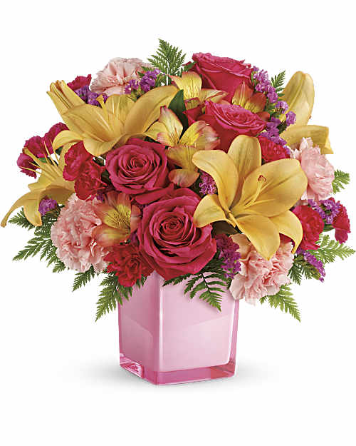 Pink | Mixed Bouquets | Pop Of Fun Bouquet | Same Day Flower Delivery by Teleflora