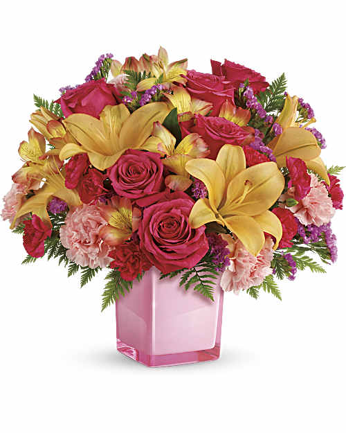 Pink | Mixed Bouquets | Pop Of Fun Bouquet | Same Day Flower Delivery by Teleflora