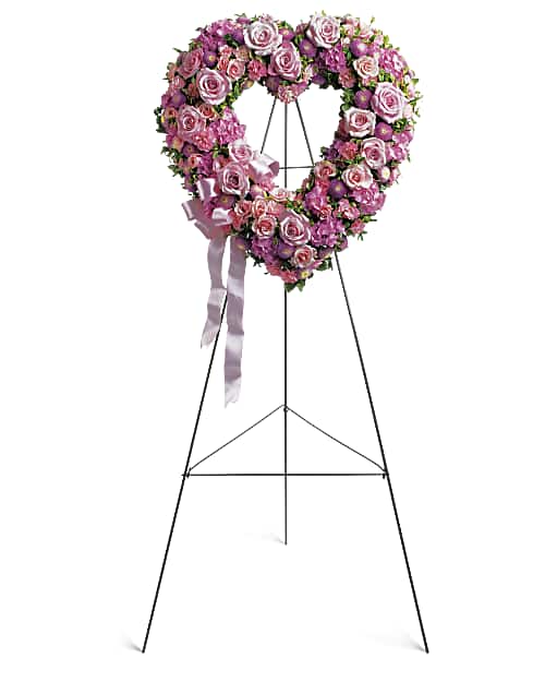 Pink | Mixed Bouquets | Rose Garden Heart | Same Day Flower Delivery by Teleflora