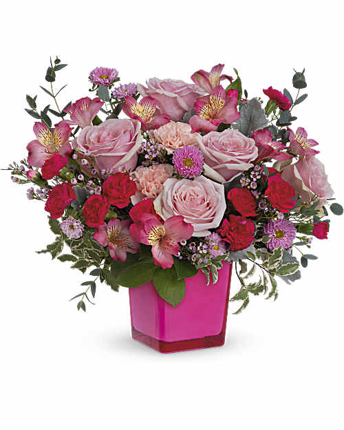 Pink | Mixed Bouquets | Rosy Moment Bouquet | Same Day Flower Delivery by Teleflora