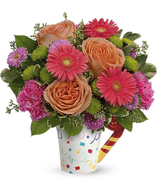 Pink | Mixed Bouquets | Time To Celebrate Bouquet | Same Day Flower Delivery by Teleflora