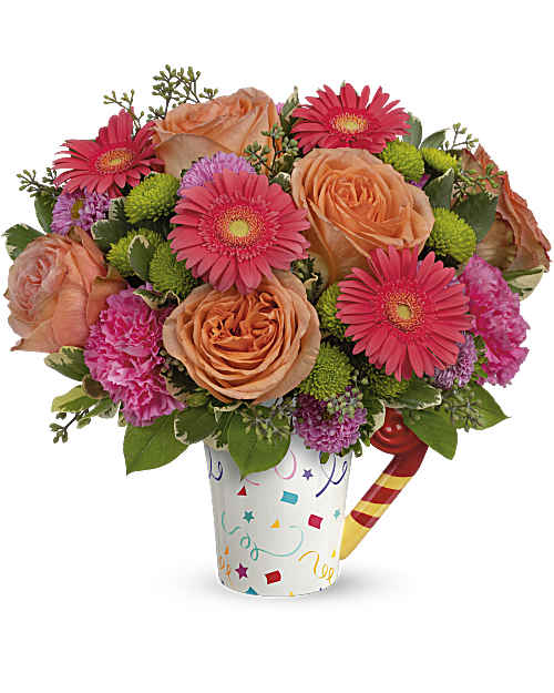 Pink | Mixed Bouquets | Time To Celebrate Bouquet | Same Day Flower Delivery by Teleflora