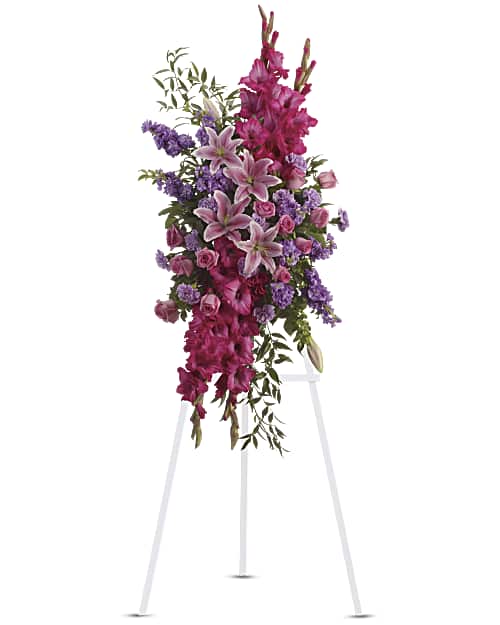 Pink | Mixed Bouquets | Touching Tribute Spray | Same Day Flower Delivery by Teleflora
