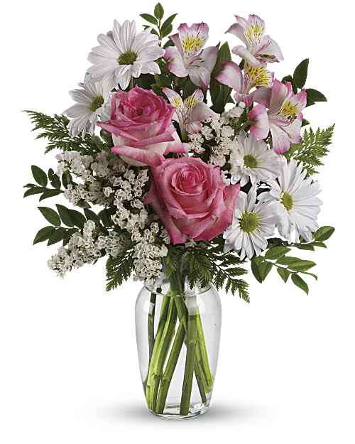 Pink | Mixed Bouquets | What A Treat Bouquet With Roses | Same Day Flower Delivery by Teleflora