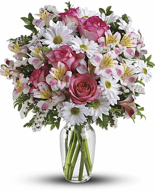 Pink | Mixed Bouquets | What A Treat Bouquet With Roses | Same Day Flower Delivery by Teleflora