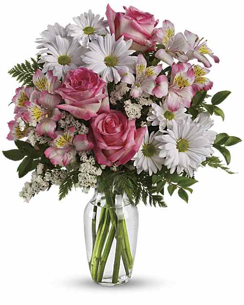 Pink | Mixed Bouquets | What A Treat Bouquet With Roses | Same Day Flower Delivery by Teleflora