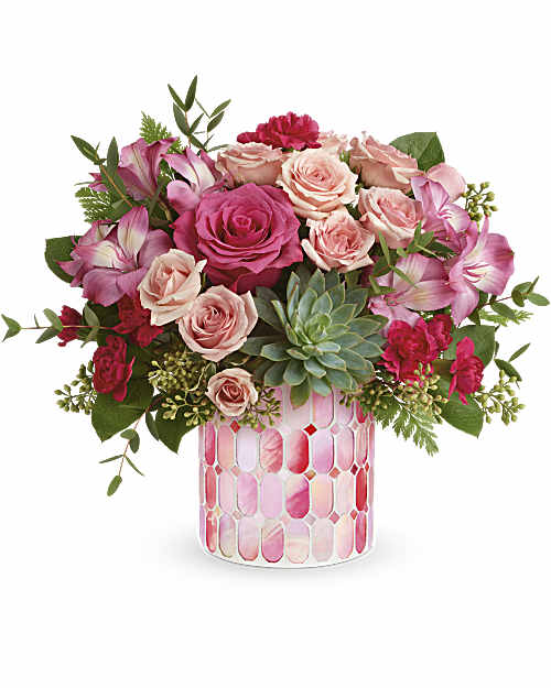 Pink | Mixed Bouquets | Wild Romance Bouquet | Same Day Flower Delivery by Teleflora