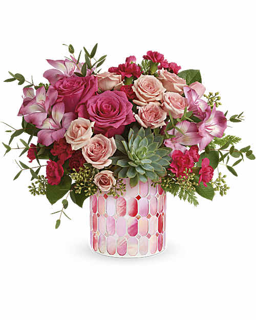 Pink | Mixed Bouquets | Wild Romance Bouquet | Same Day Flower Delivery by Teleflora