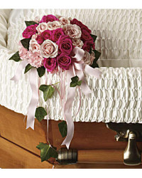 Pink | Roses | Rose Reflection Casket Insert Bouquet | Same Day Flower Delivery by Teleflora