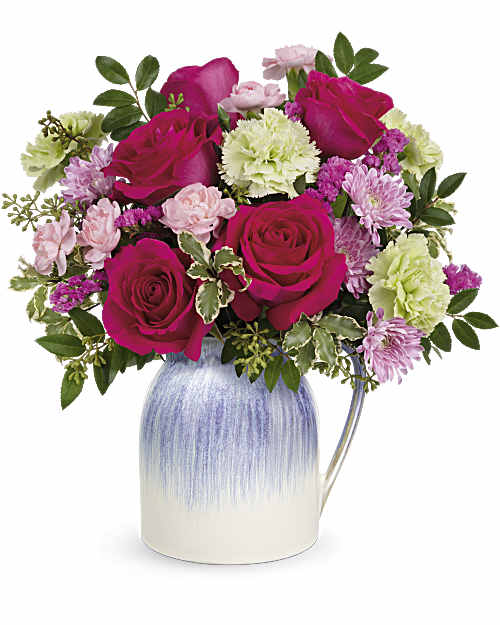 Pink | Roses | Spring In The Countryside Bouquet | Same Day Flower Delivery by Teleflora