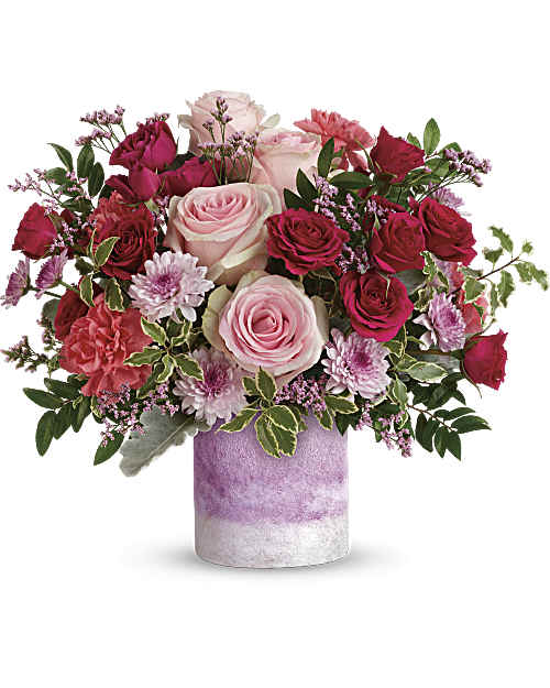 Pink | Roses | Washed In Pink Bouquet | Same Day Flower Delivery by Teleflora