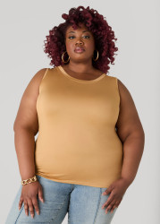 Plus Size Basic Knit Cami Top, Silver Filigree, 34/36 - Ashley Stewart