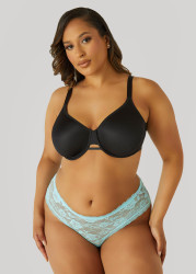 Plus Size Crotchless Lace Hipsters, Blue, 2X - Ashley Stewart