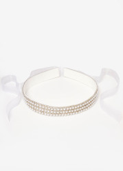 Plus Size Crystal And Faux Pearl Bridal Belt, White, N/S - Ashley Stewart