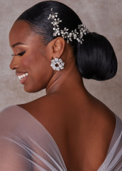 Plus Size Crystal And Faux Pearl Headpiece, Silver, N/S - Ashley Stewart
