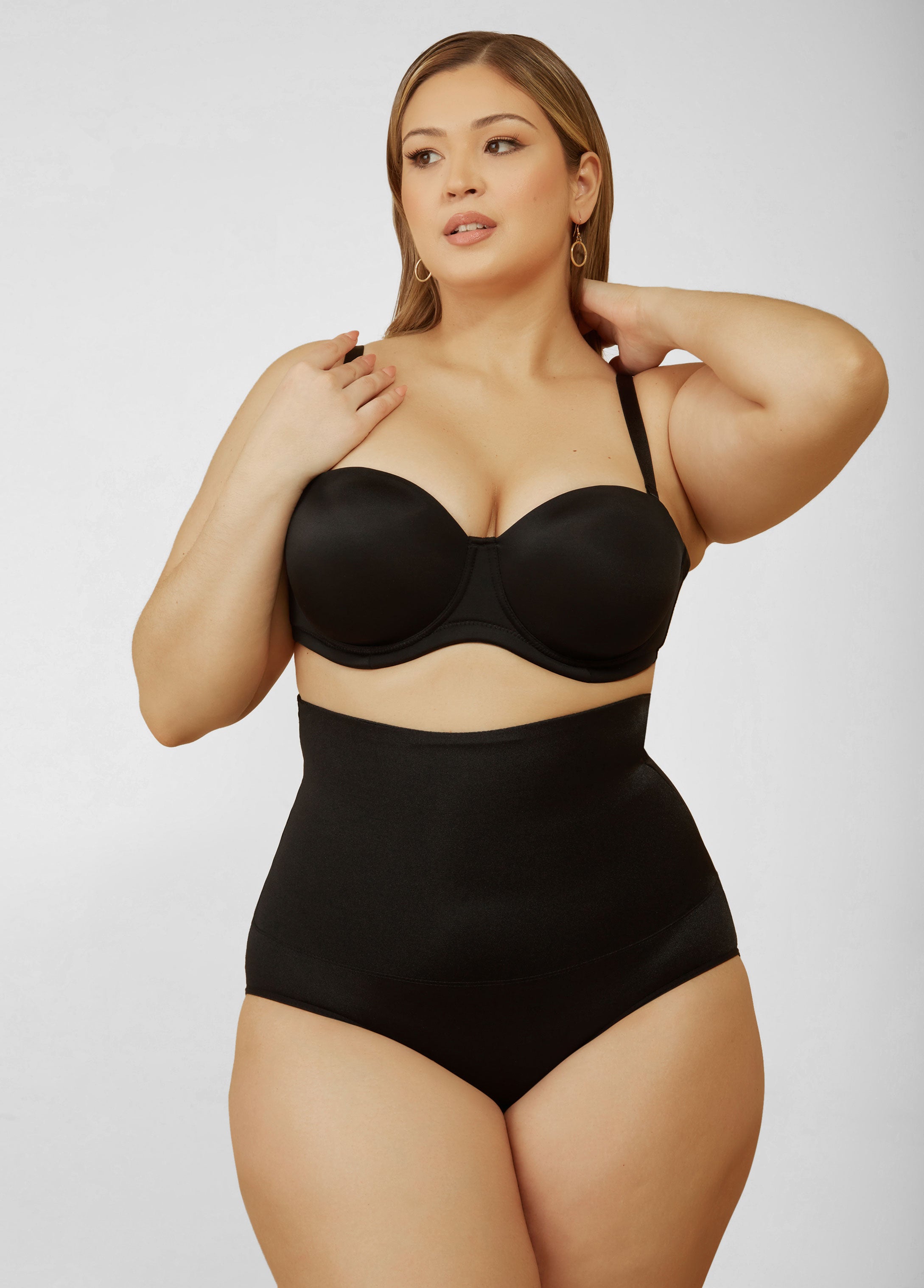 Plus Size Extra Firm Shaping Briefs, Black, XL - Ashley Stewart