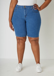 Plus Size Fearless Denim Shorts, Lt Sky Blue, 30 - Ashley Stewart