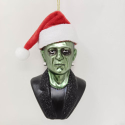Plus Size Frankenstein Santa Glass Christmas Ornament, Default Title,  - Ashley Stewart