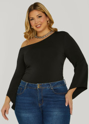 Plus Size Gathered Off The Shoulder Top, Black, 22/24 - Ashley Stewart