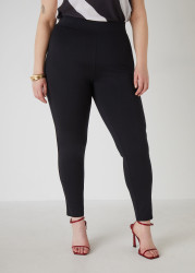 Plus Size High Waist Pull On Leggings, Black, 14/16 - Ashley Stewart
