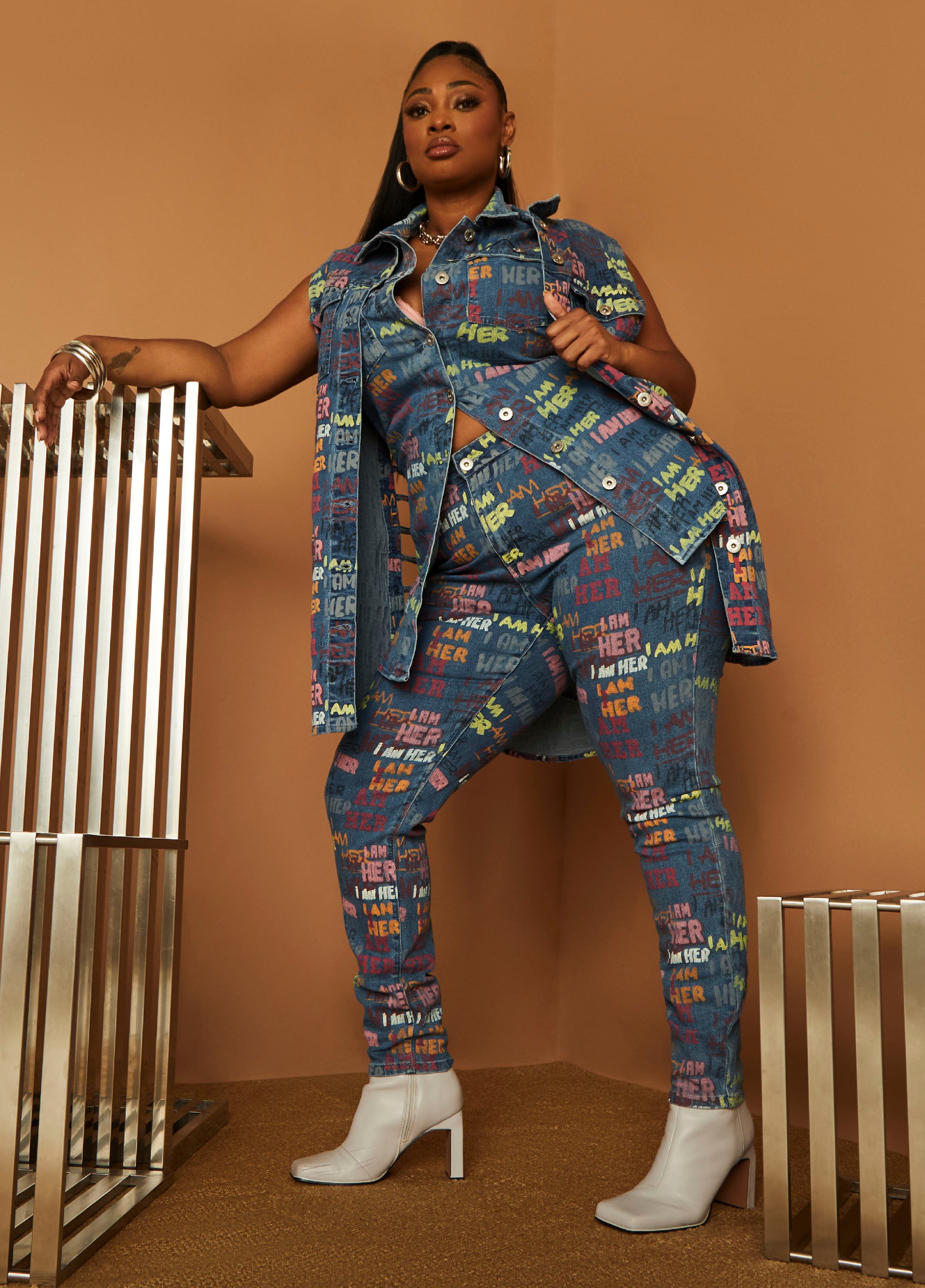 Plus Size I Am Her Skinny Jeans, Multi, 20 - Ashley Stewart