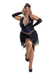 Plus Size Jazzy Halloween Costume, Black, 1X - Ashley Stewart