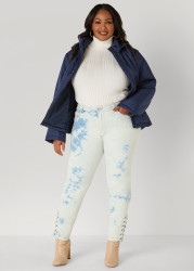 Plus Size Knit Paneled Hooded Jacket, Navy, 30/32 - Ashley Stewart