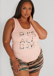 Plus Size Love To Sleep All Day Shorts Set, Pink, 3X - Ashley Stewart