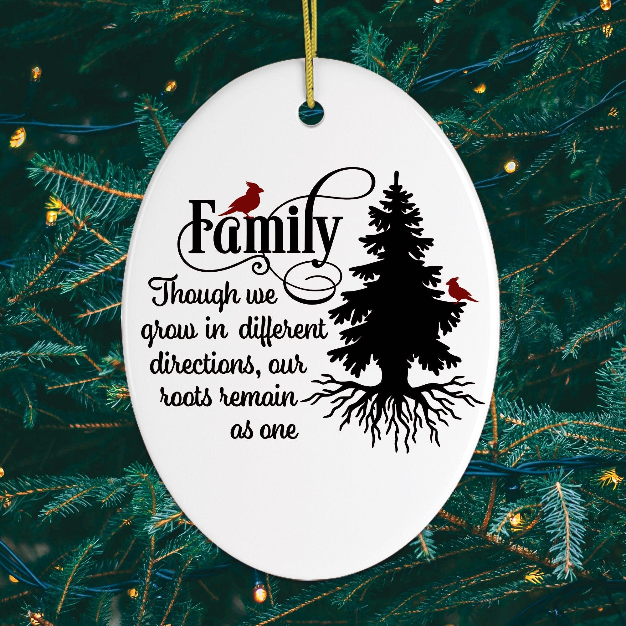 Plus Size Lovely Family Quote Christmas Ornament, Circle,  - Ashley Stewart